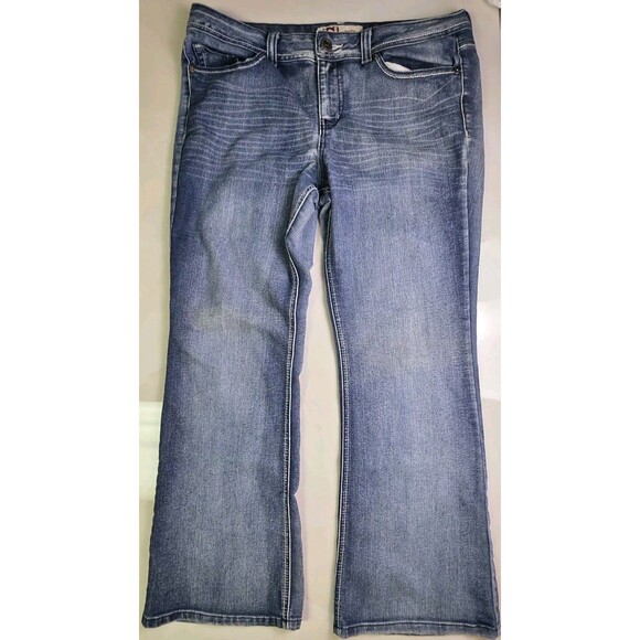 Vintage Leigh Sophia Hipster Flare Low Rise Jeans Size 15 Junior's Short - Picture 1 of 12